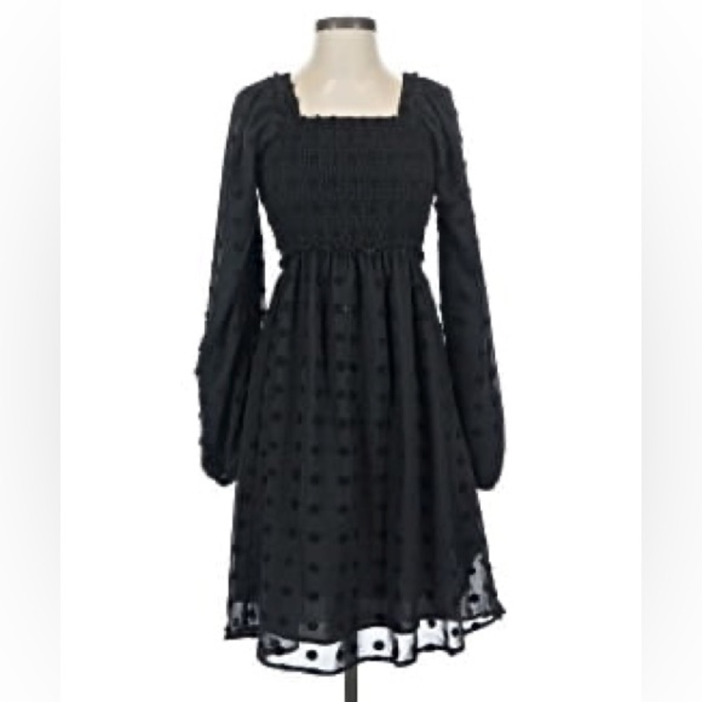 NWT‎ MikaRose Black Long Sleeve Dress